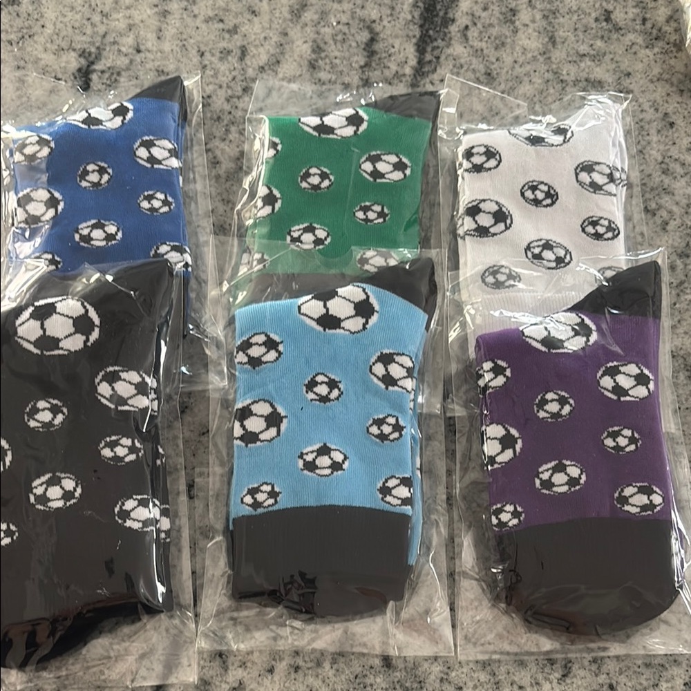 Soccer Ball Patterned kid's Socks - Multi-Color Pack